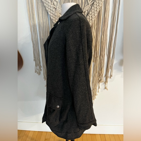 Free People Charcoal Double-Breasted Sweater - Picture 4 of 13